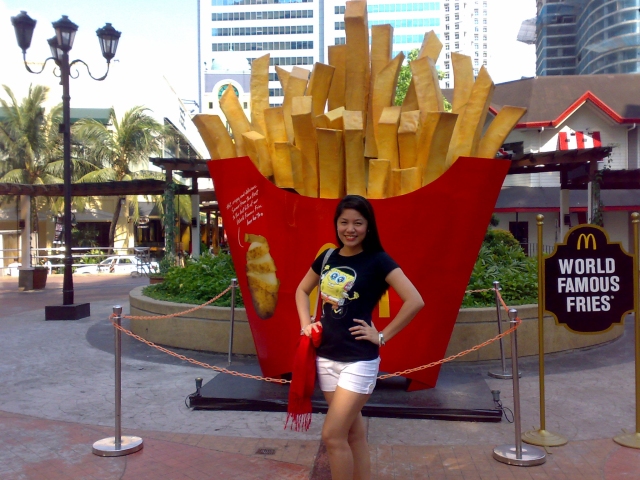 The Uber-Big Mc Fries with my O.A. pose. 